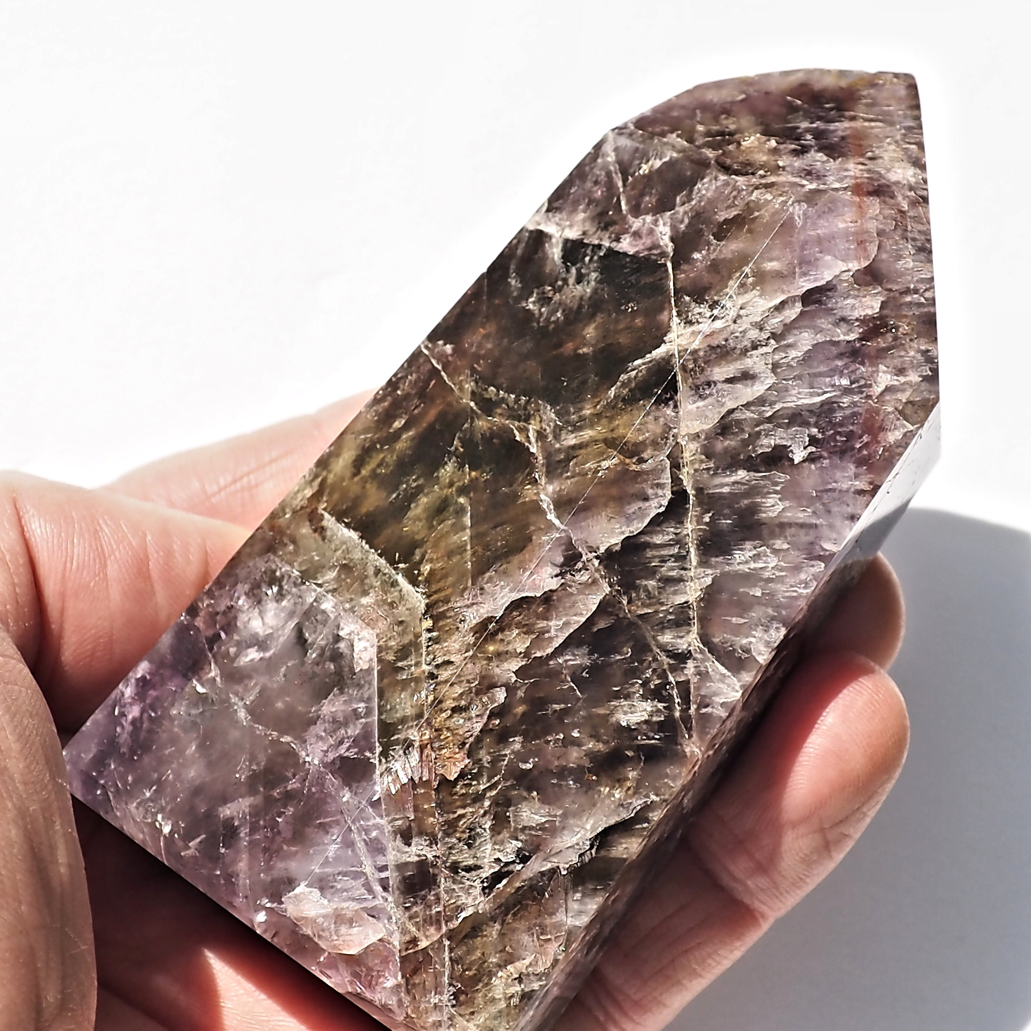 Gorgeous Colors Super 7 Standing Display Tower From Brazil #1 - Earth Family Crystals