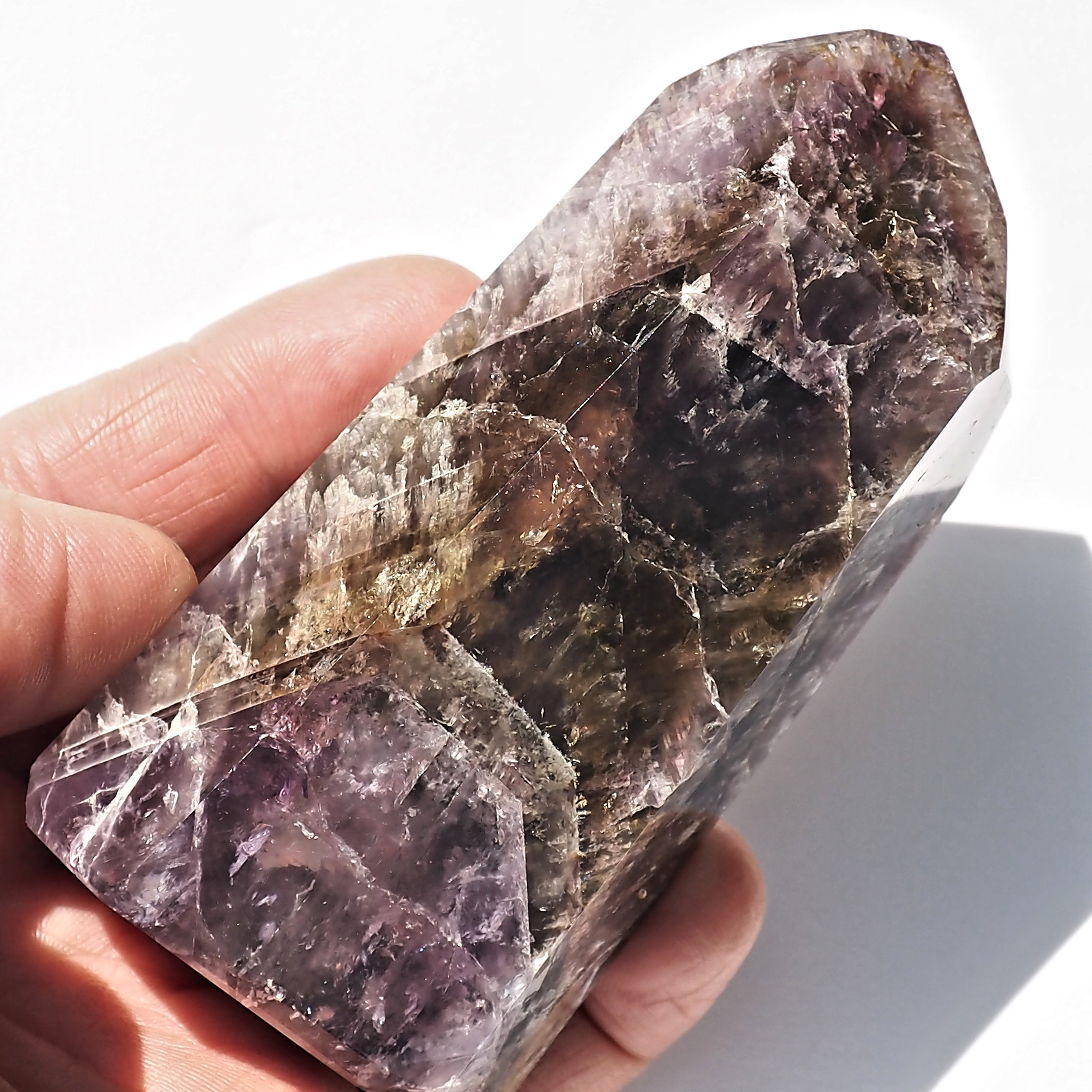 Gorgeous Colors Super 7 Standing Display Tower From Brazil #1 - Earth Family Crystals