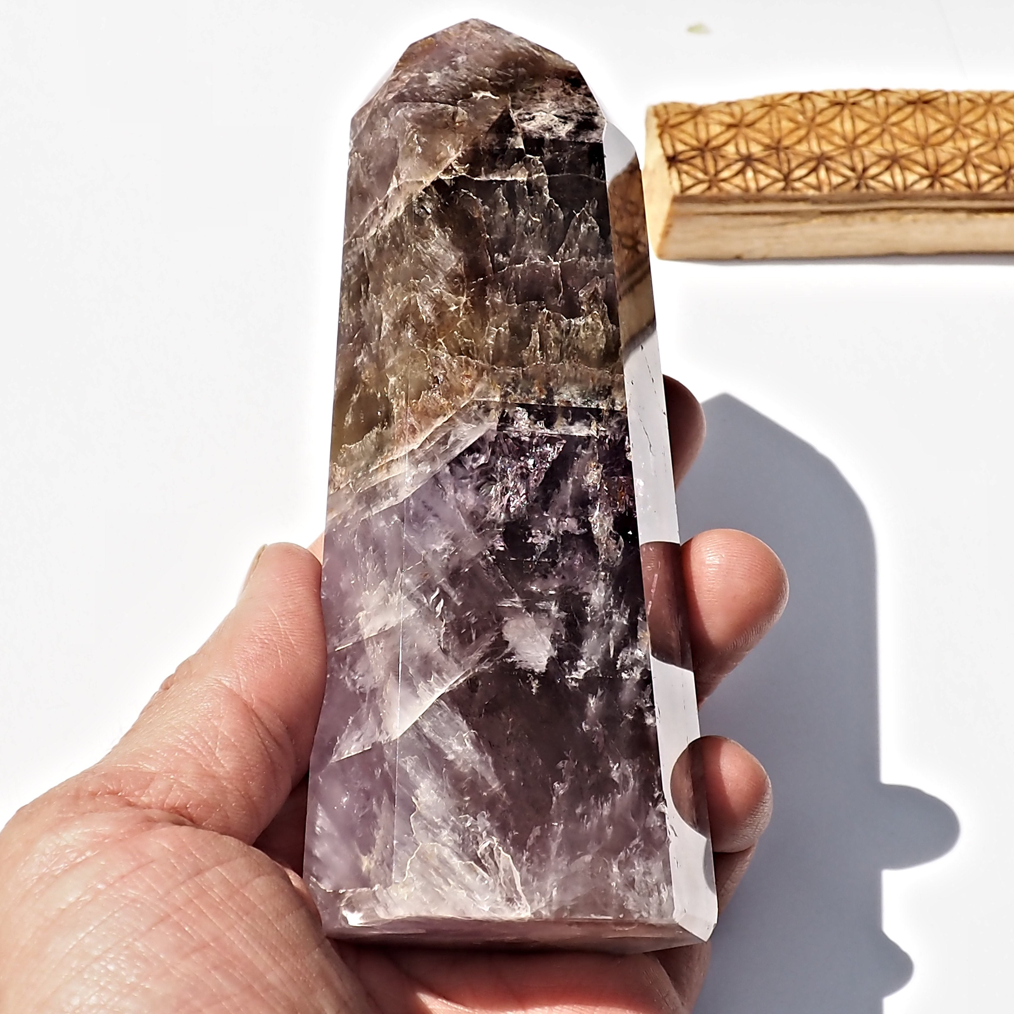 Gorgeous Colors Super 7 Large Standing Display Tower From Brazil #3 - Earth Family Crystals