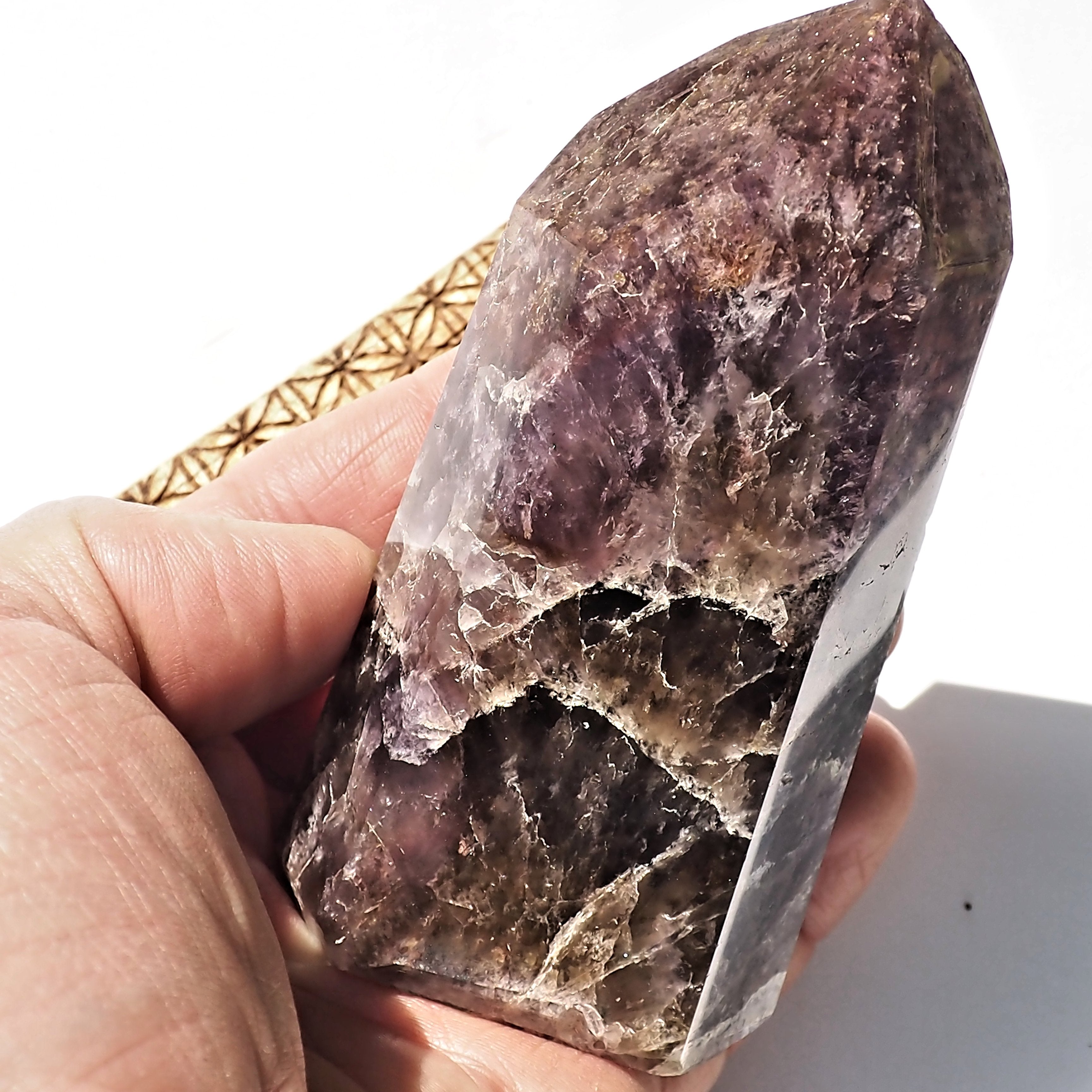 Gorgeous Colors Super 7 Standing Display Tower From Brazil #1 - Earth Family Crystals