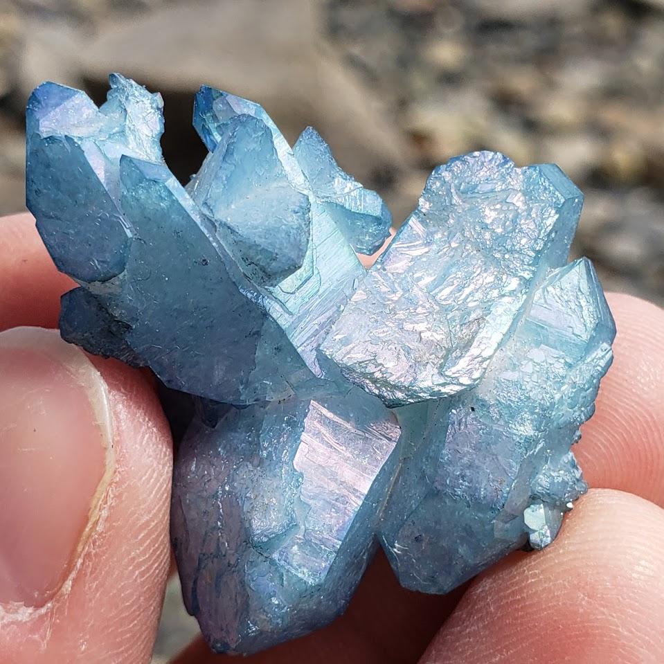 Aqua Aura Blue Druzy Quartz Cluster from Arkansas #1 - Earth Family Crystals