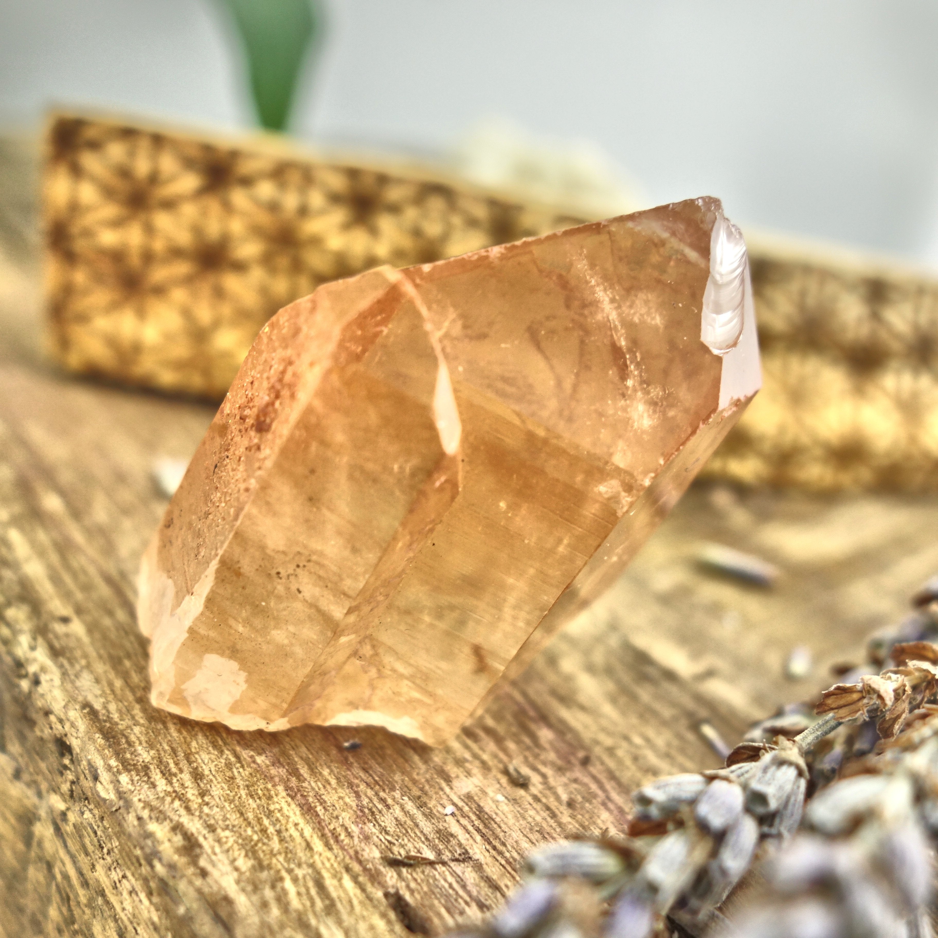 Fantastic Tangerine Quartz Twin Point From Brazil - Earth Family Crystals