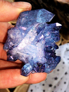 Amazing Sparkle Arkansas Quartz Tanzan Aura Cluster 1 - Earth Family Crystals