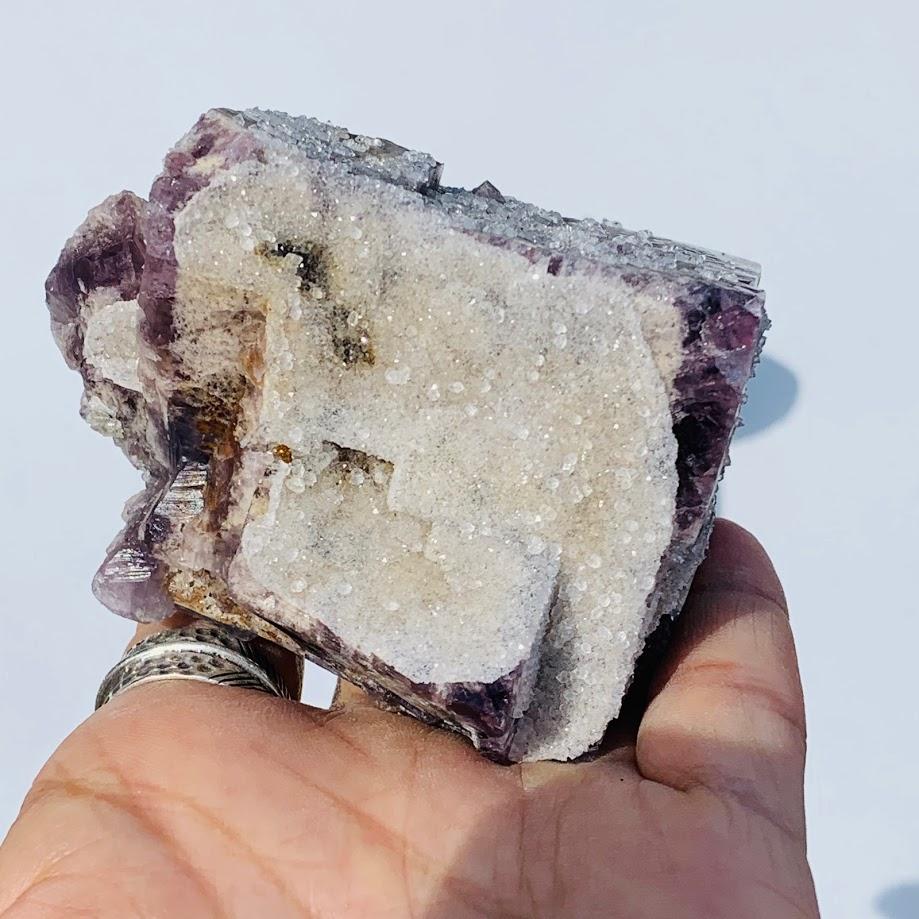 Famous Locality~Rogerley Mine Large Fluorite Cluster With Quartz Druzy Dusting From Frosterley, England #2 - Earth Family Crystals