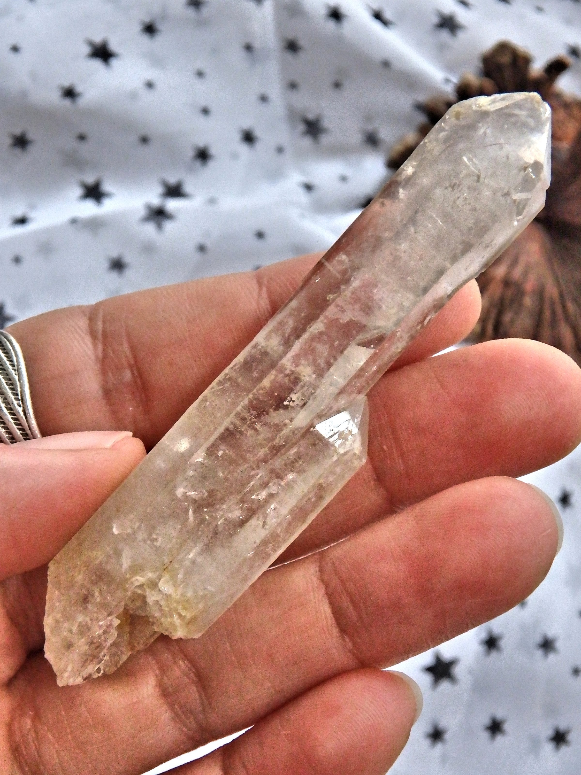 Tibetan Quartz Point With Baby Attached & Self Healing Druzy Cave - Earth Family Crystals