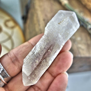 Unique Etching DT Tibetan Quartz Point Specimen - Earth Family Crystals