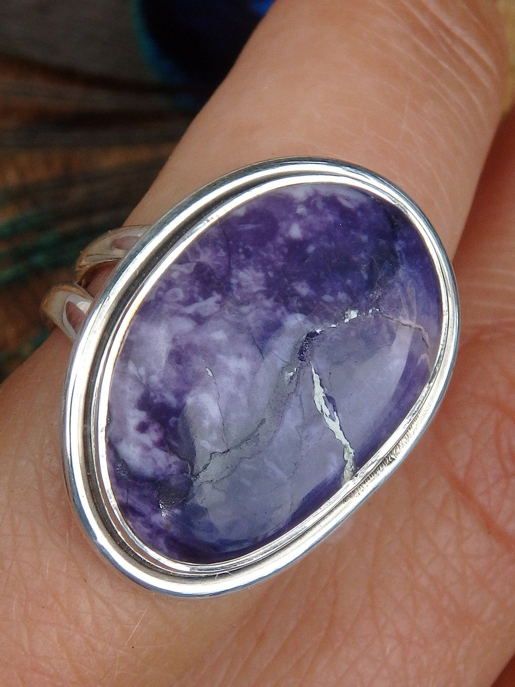 Deep Purple Tiffany Stone Ring in Sterling Silver (Size 7) *REDUCED* - Earth Family Crystals