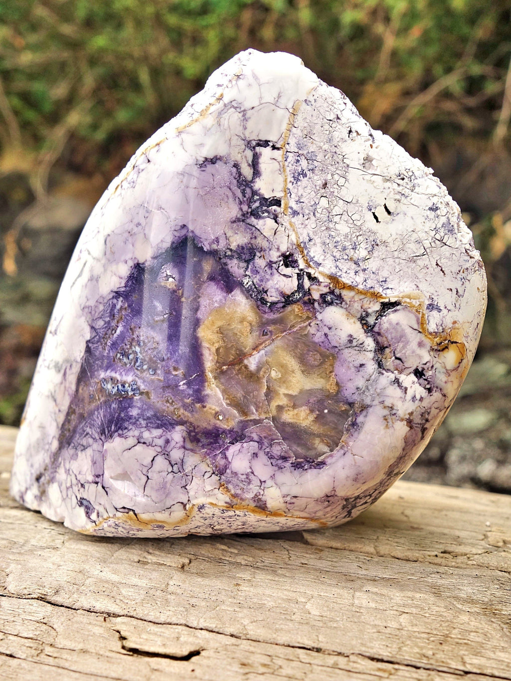 Chunky Partially Polished Creamy Purple Tiffany Stone Display Specimen - Earth Family Crystals