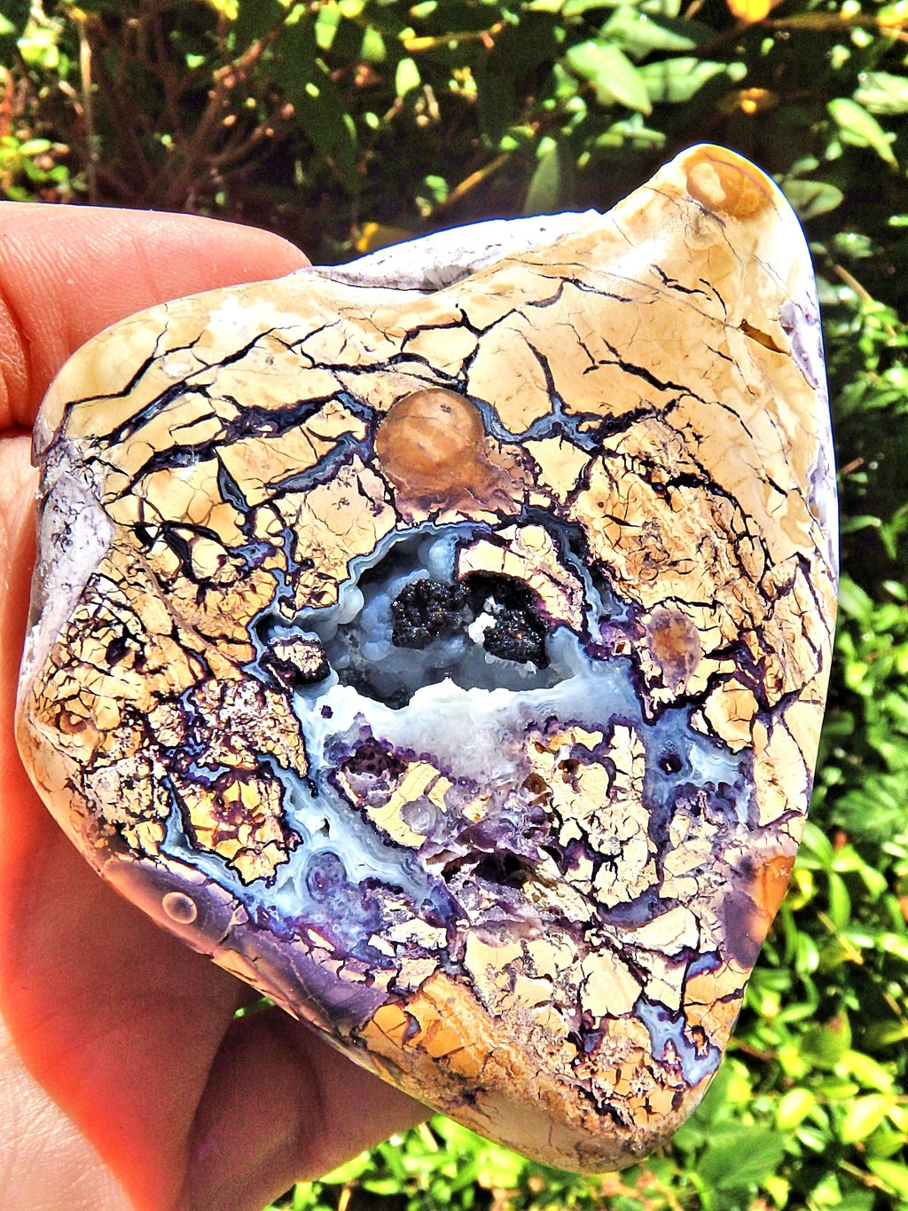 Unique Depth & Druzy Cave Tiffany Stone Standing Display Specimen - Earth Family Crystals