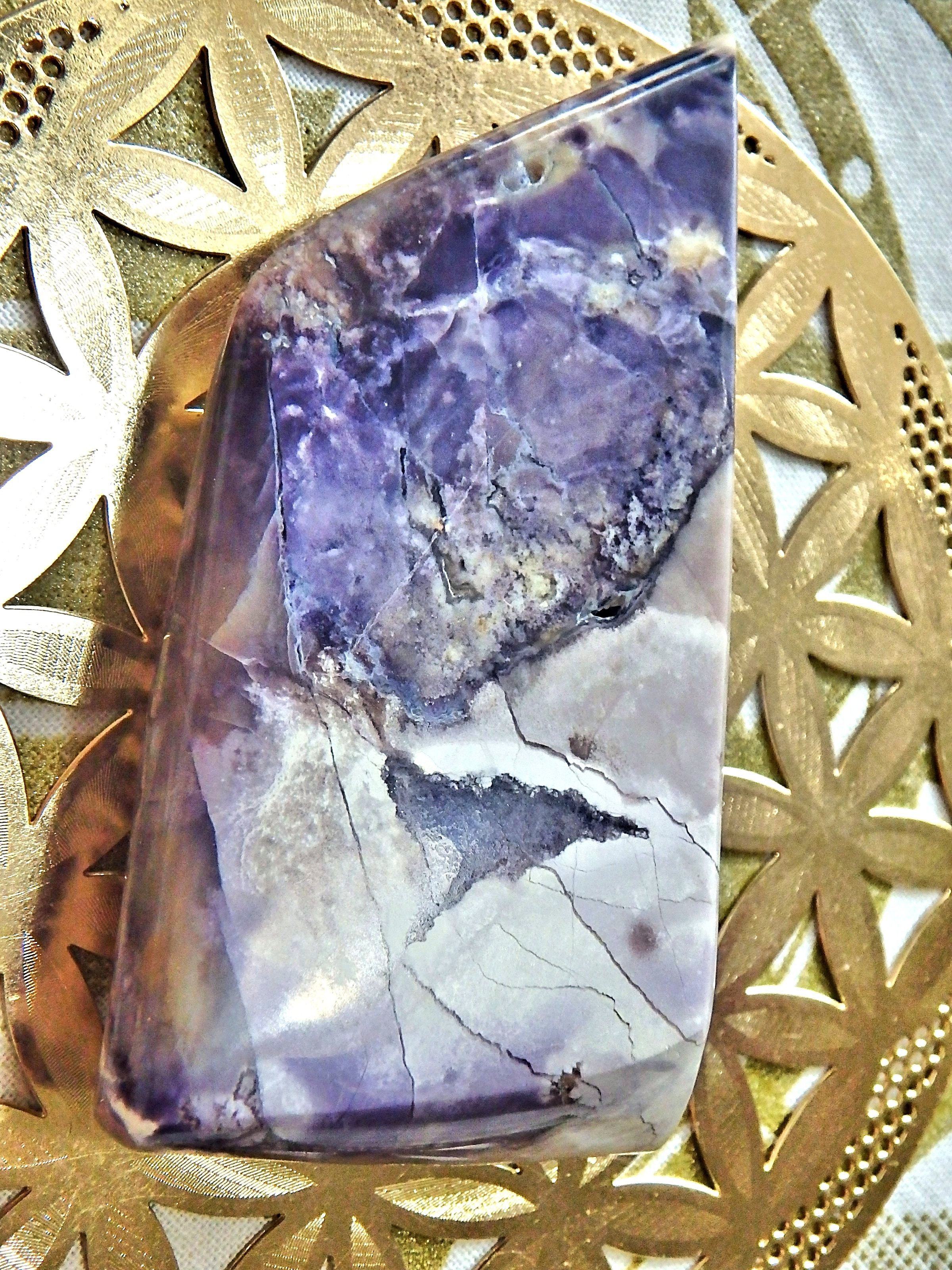 Cute Free Form Tiffany Stone Partially Polished Specimen From Utah - Earth Family Crystals