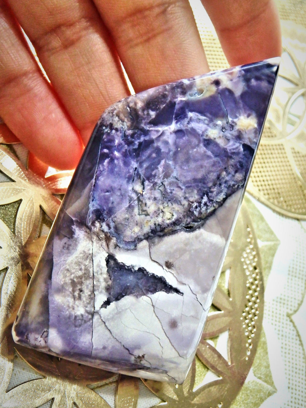 Cute Free Form Tiffany Stone Partially Polished Specimen From Utah - Earth Family Crystals