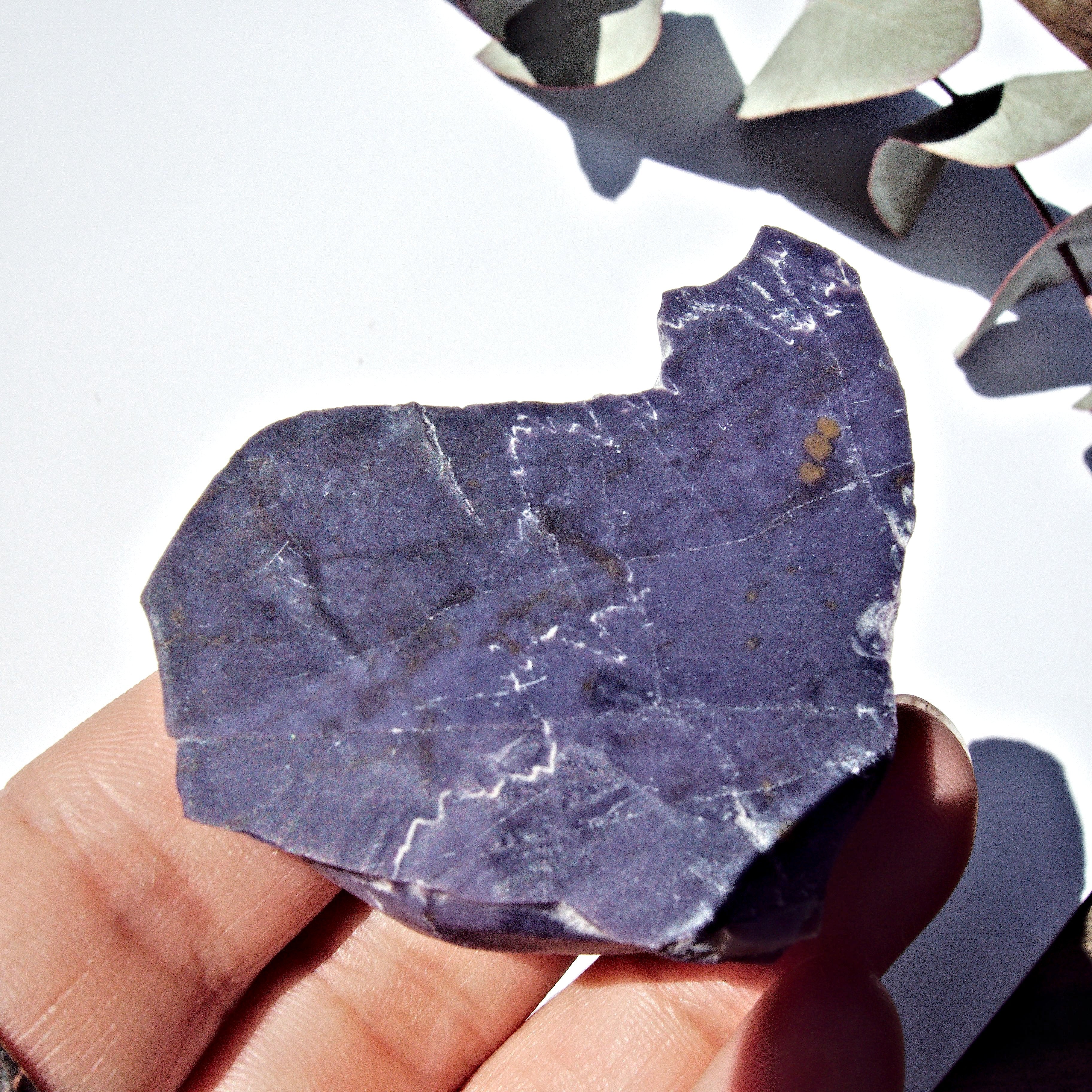 Raw & Unpolished Deep Purple Tiffany Stone Specimen From Utah - Earth Family Crystals