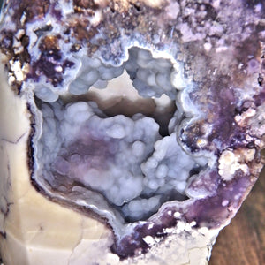 Rare Formation~ Breathtaking Druzy Cave Geode Tiffany Stone Partially Polished Standing Specimen - Earth Family Crystals