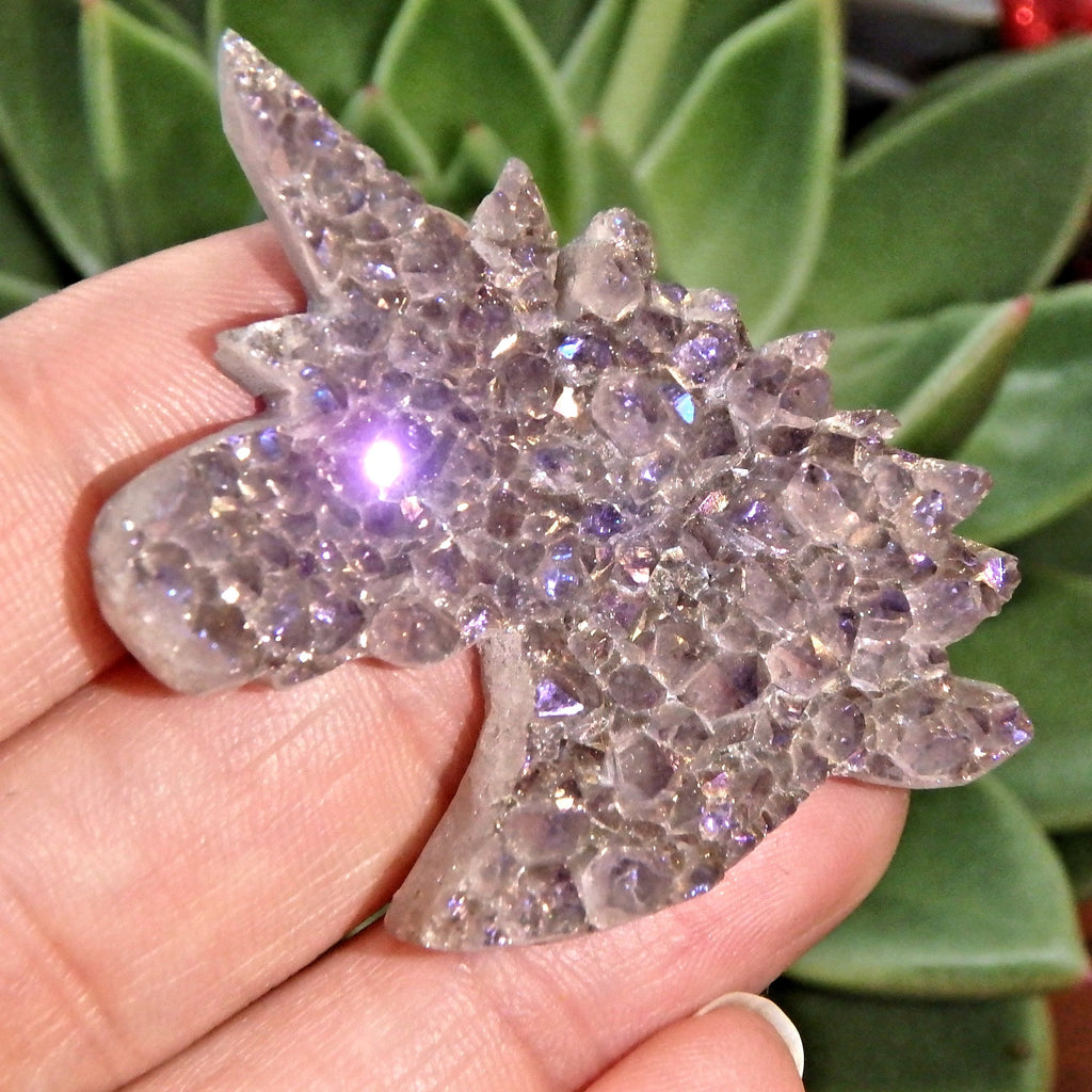 Rainbow Sparkle Titanium Quartz Unicorn Carving Specimen2 - Earth Family Crystals