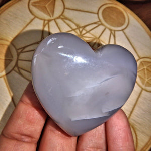 2 Sided Beauty~Silver Geode Druzy & Agate Heart Carving - Earth Family Crystals