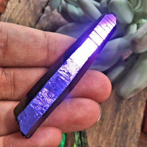 Uplifting Rainbow Titanium Quartz Colombian Lemurian Point With Self Healing 2 - Earth Family Crystals