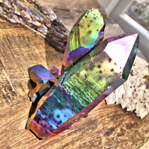 Incredible Self Healed Large Rainbow Titanium Quartz Cluster From Arkansas