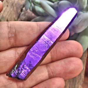 Uplifting Rainbow Titanium Quartz Colombian Lemurian Point With Self Healing 2 - Earth Family Crystals