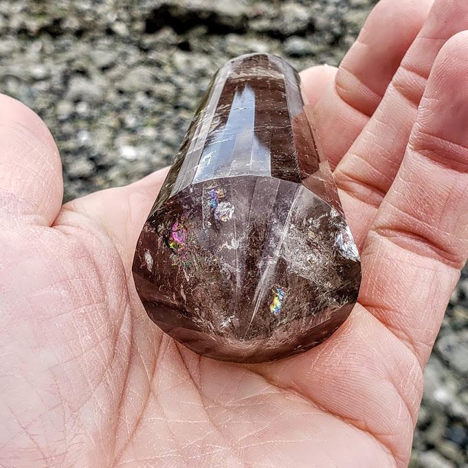 Fabulous Healing Smoky Quartz Vogel Style Wand Carving From Brazil - Earth Family Crystals