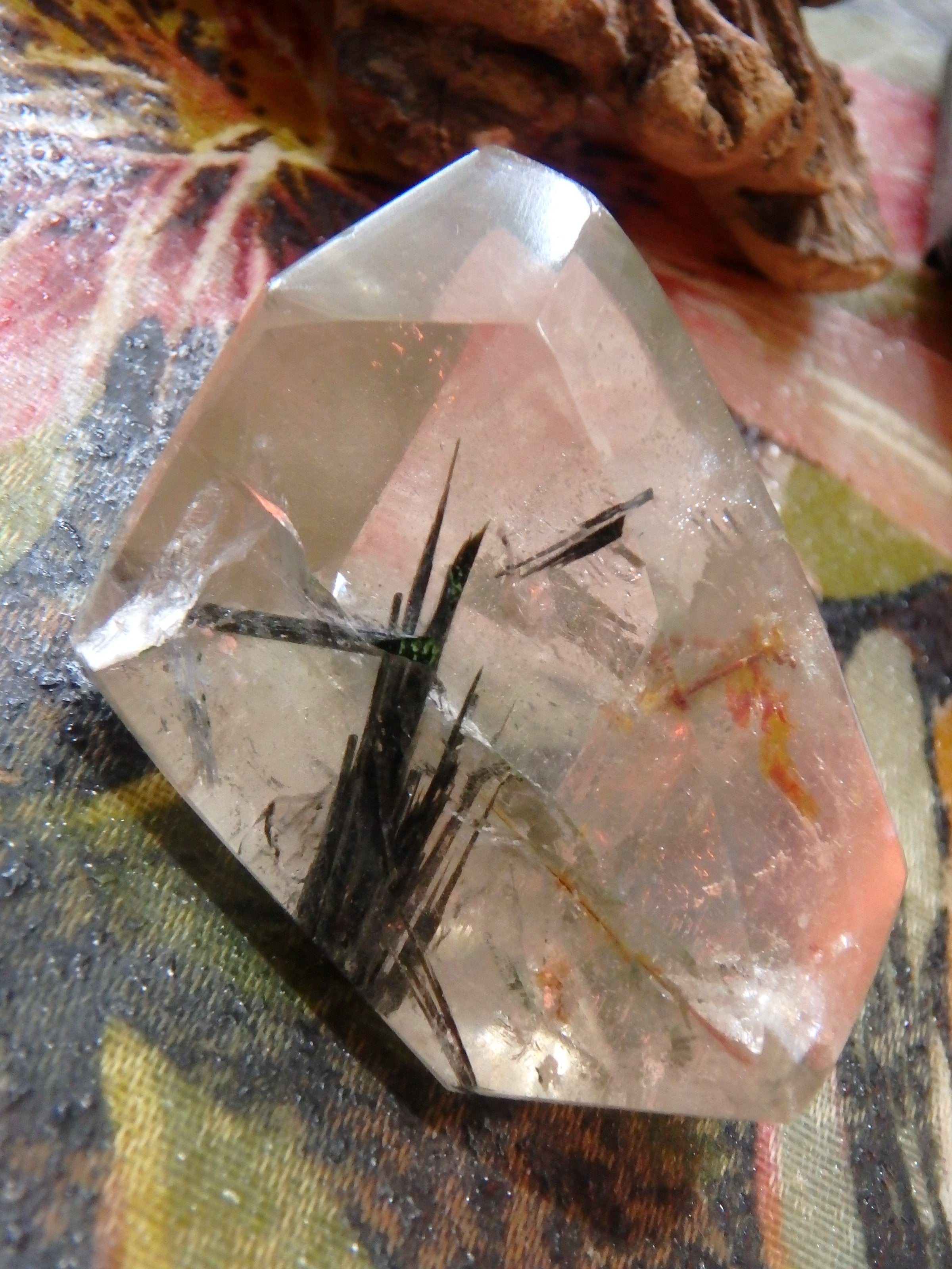 Polished Tourmalated Himalayan Quartz Free Form Specimen 1 - Earth Family Crystals