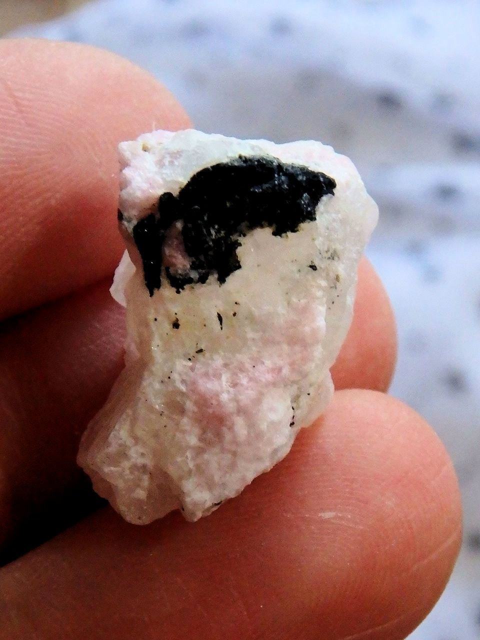 Creamy Pink Rare Tugtupite, White Natrolite, Arfvedsonite Greenland Raw Specimen - Earth Family Crystals