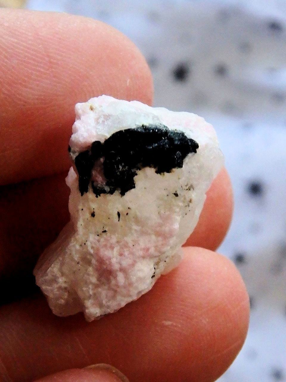 Creamy Pink Rare Tugtupite, White Natrolite, Arfvedsonite Greenland Raw Specimen - Earth Family Crystals