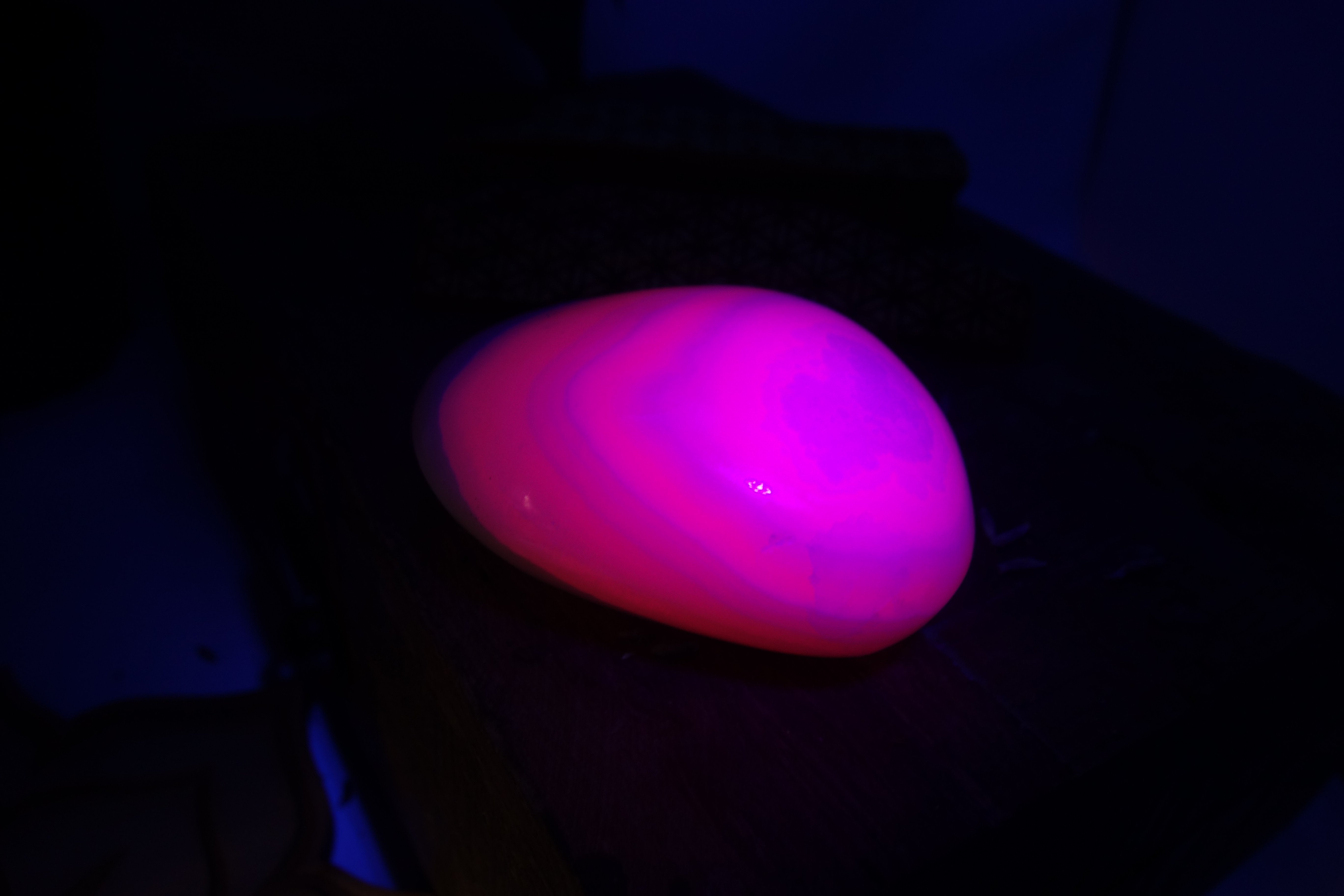 Fluorescent Creamy & Chunky Pink Mangano Calcite Hand Held Specimen - Earth Family Crystals