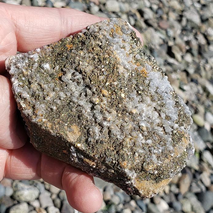 Intricate Red Hematite Included Quartz & Golden Pyrite Nestled in Rock Matrix - Earth Family Crystals