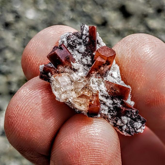 Orange Topaz Points Nestled in Matrix From Mexico #1 - Earth Family Crystals