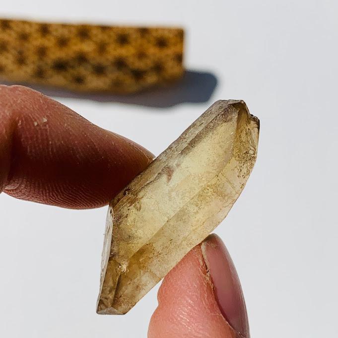 Double Terminated Natural Citrine Point From Zambia #2 - Earth Family Crystals