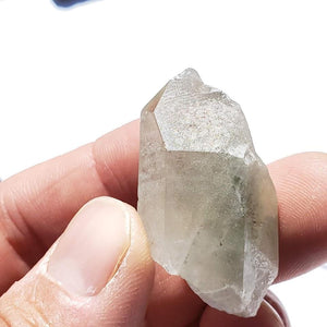 Green Chlorite Included Quartz Natural Point From Brazil #1 - Earth Family Crystals