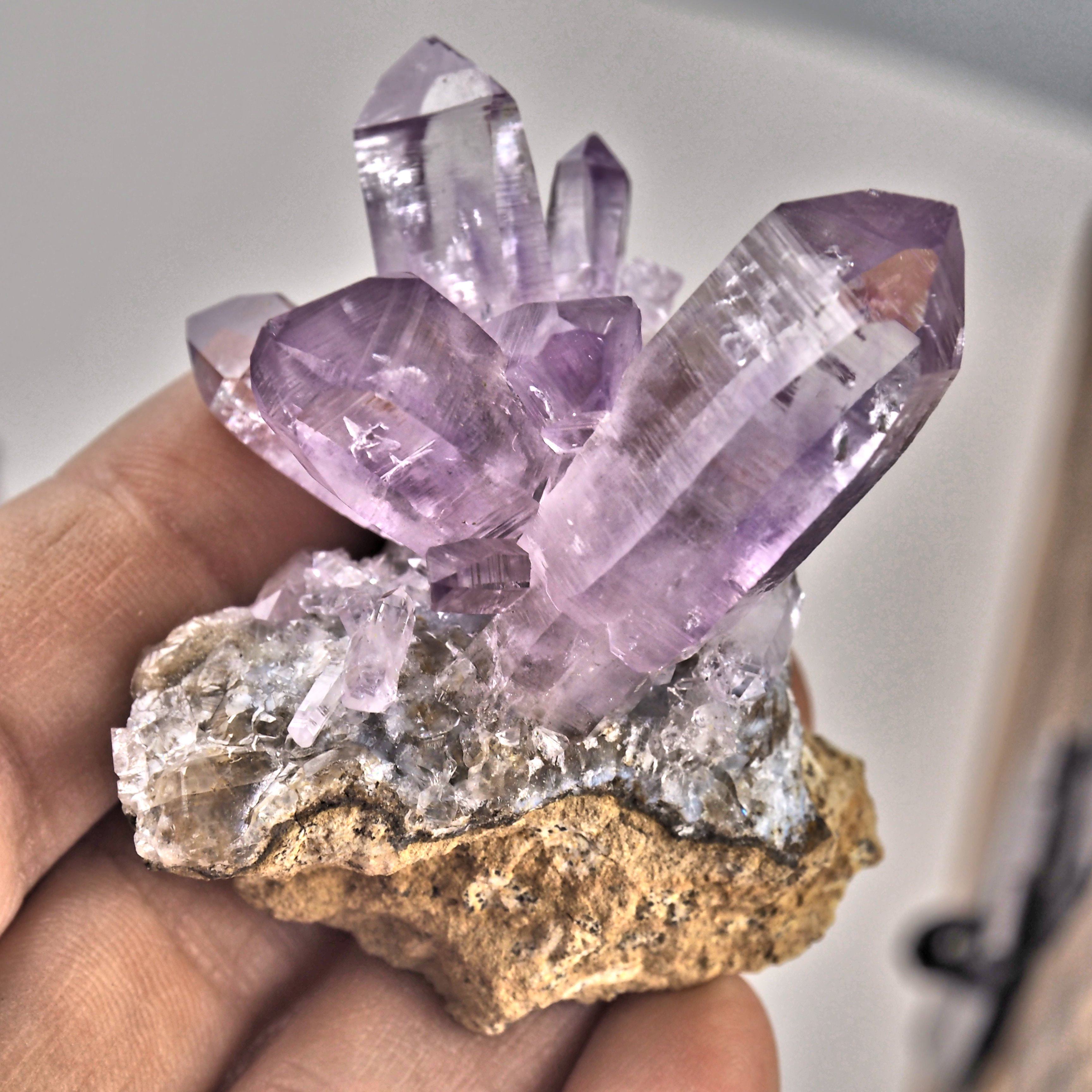 Beautiful Natural Purple Vera Cruz Amethyst Cluster From Mexico - Earth Family Crystals