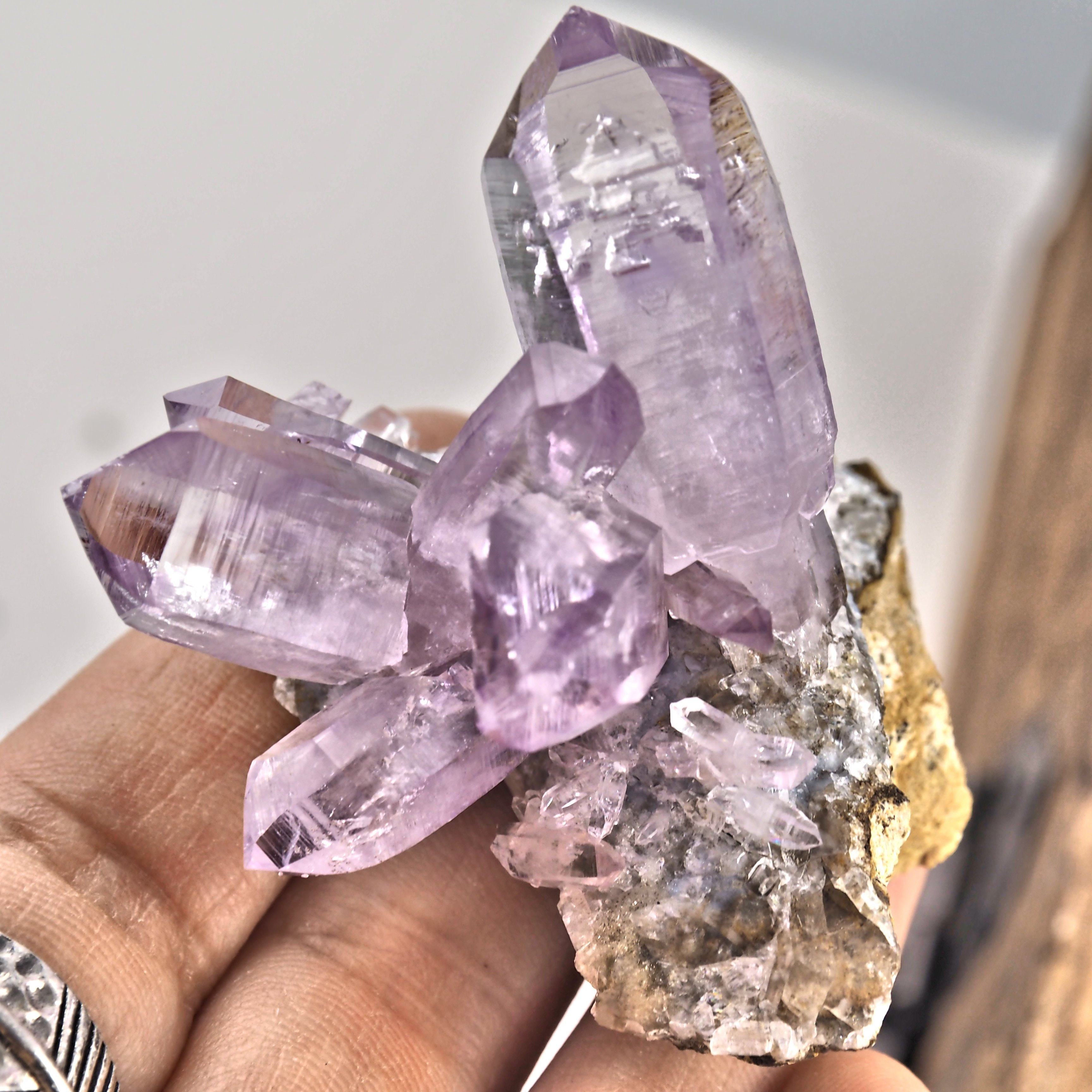 Beautiful Natural Purple Vera Cruz Amethyst Cluster From Mexico - Earth Family Crystals