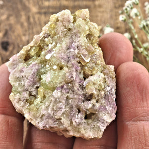 Sparkling Natural Pink & Lime Green Vesuvanite Specimen From Quebec, Canada #2