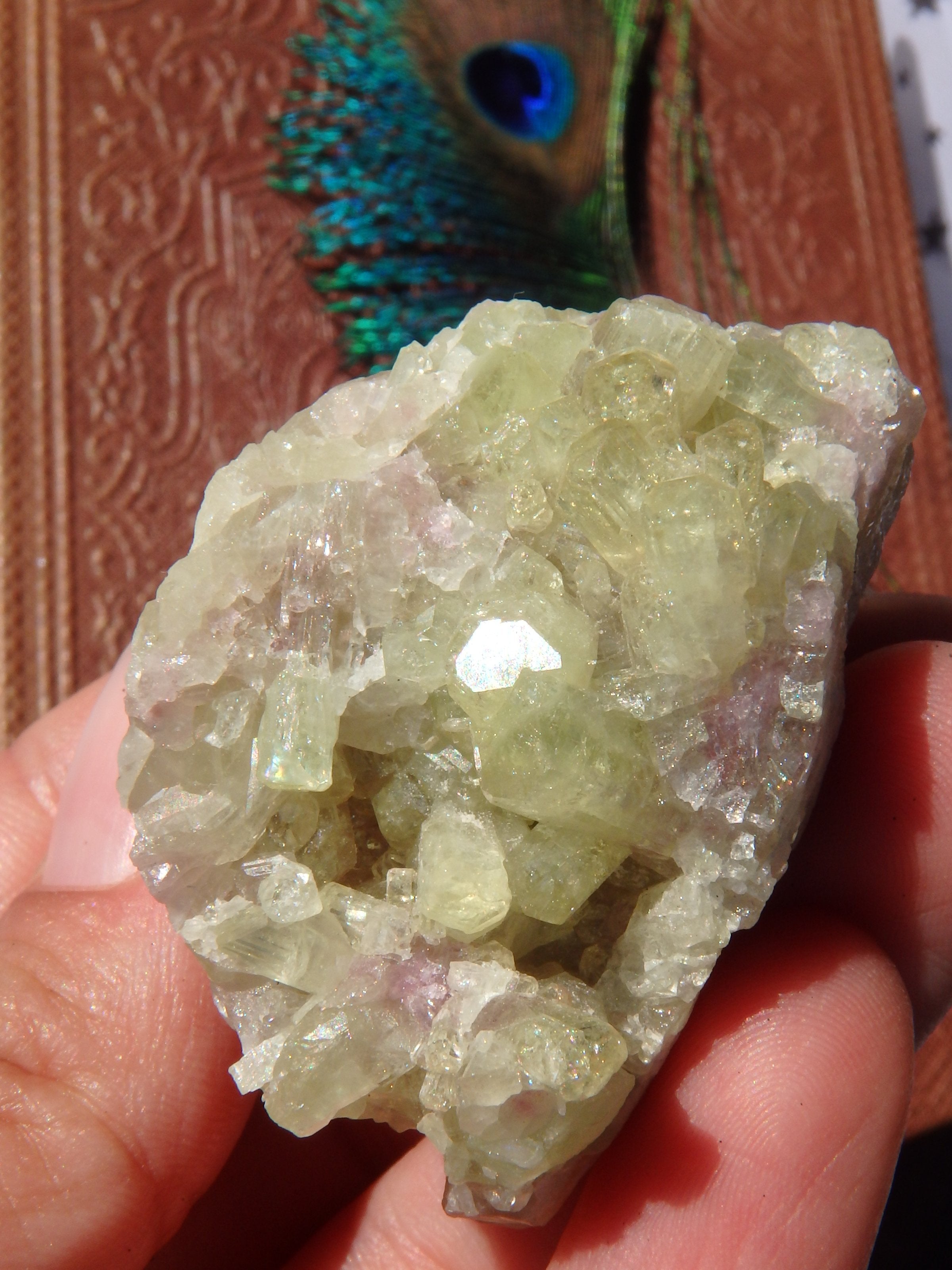 Shiny Green Vesuvanite Natural Cluster From Quebec, Canada