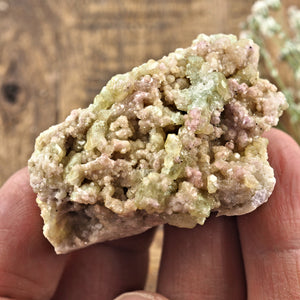 Sparkling Natural Pink & Lime Green Vesuvanite Specimen From Quebec, Canada #1