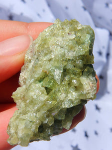 Sparkling Electric Green Vesuvanite Natural Cluster From Quebec, Canada