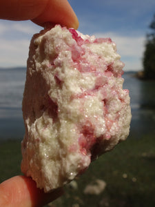 Strawberry Pink Gemmy Crystals Vesuvanite Cluster From Quebec, Canada