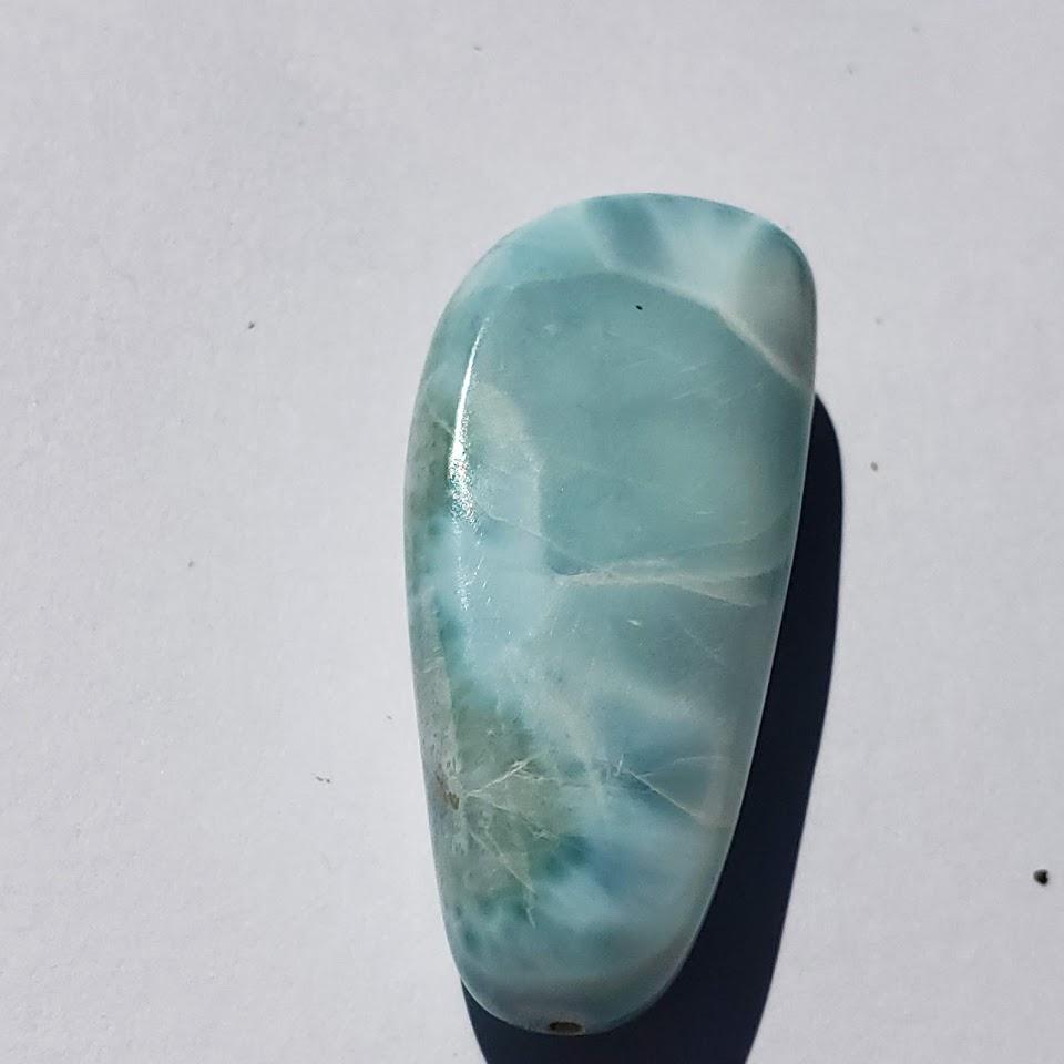 Pretty Polished Blue Larimar Free Form Specimen From The Dominican Republic #7 - Earth Family Crystals