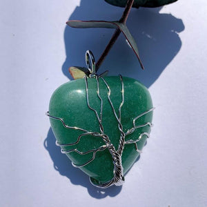 Aventurine Tree of Life Wire Wrapped Pendant #1 - Earth Family Crystals