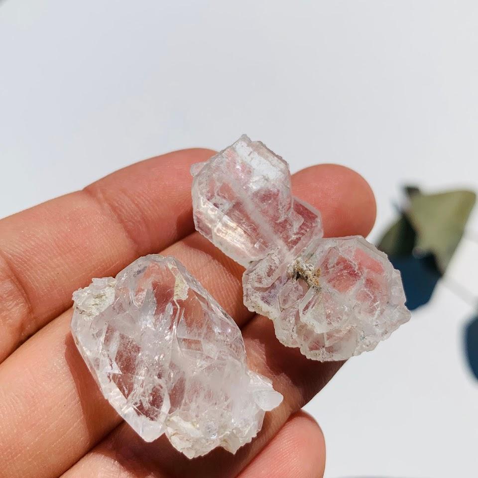 Set of 2 Healing Faden Quartz Natural Crystals  #4