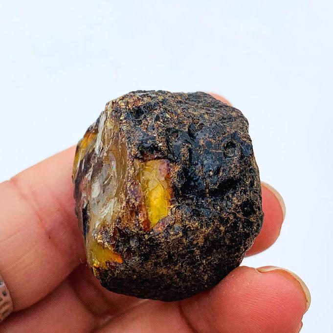 Sumatra Blue & Golden Raw Amber Chunk #4 - Earth Family Crystals