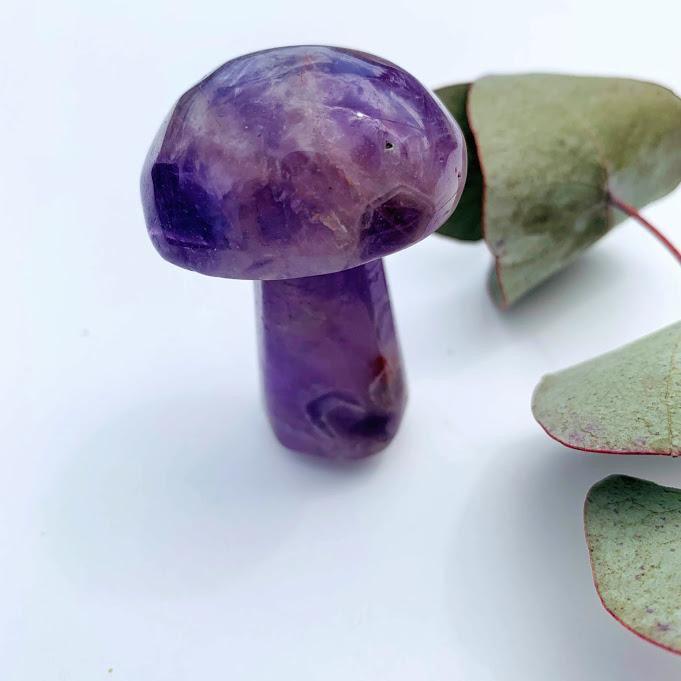 Chunky Amethyst Mushroom Carving #1 - Earth Family Crystals