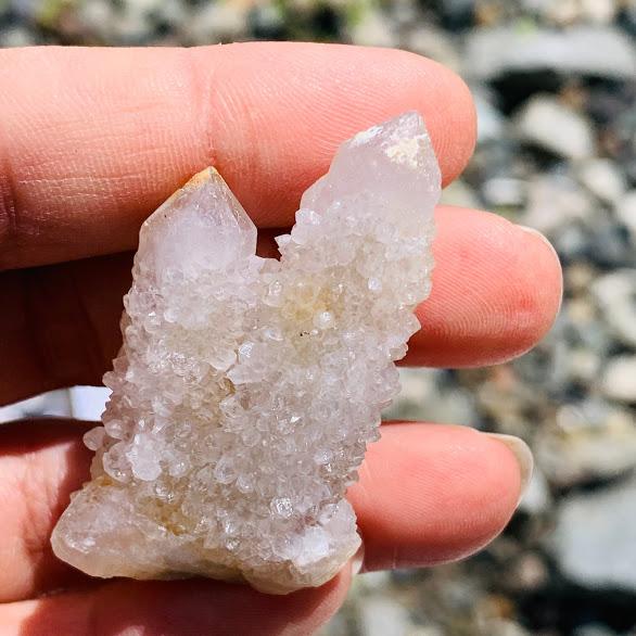 Twin Spirit Quartz Point With Citrine Inclusions From South Africa - Earth Family Crystals