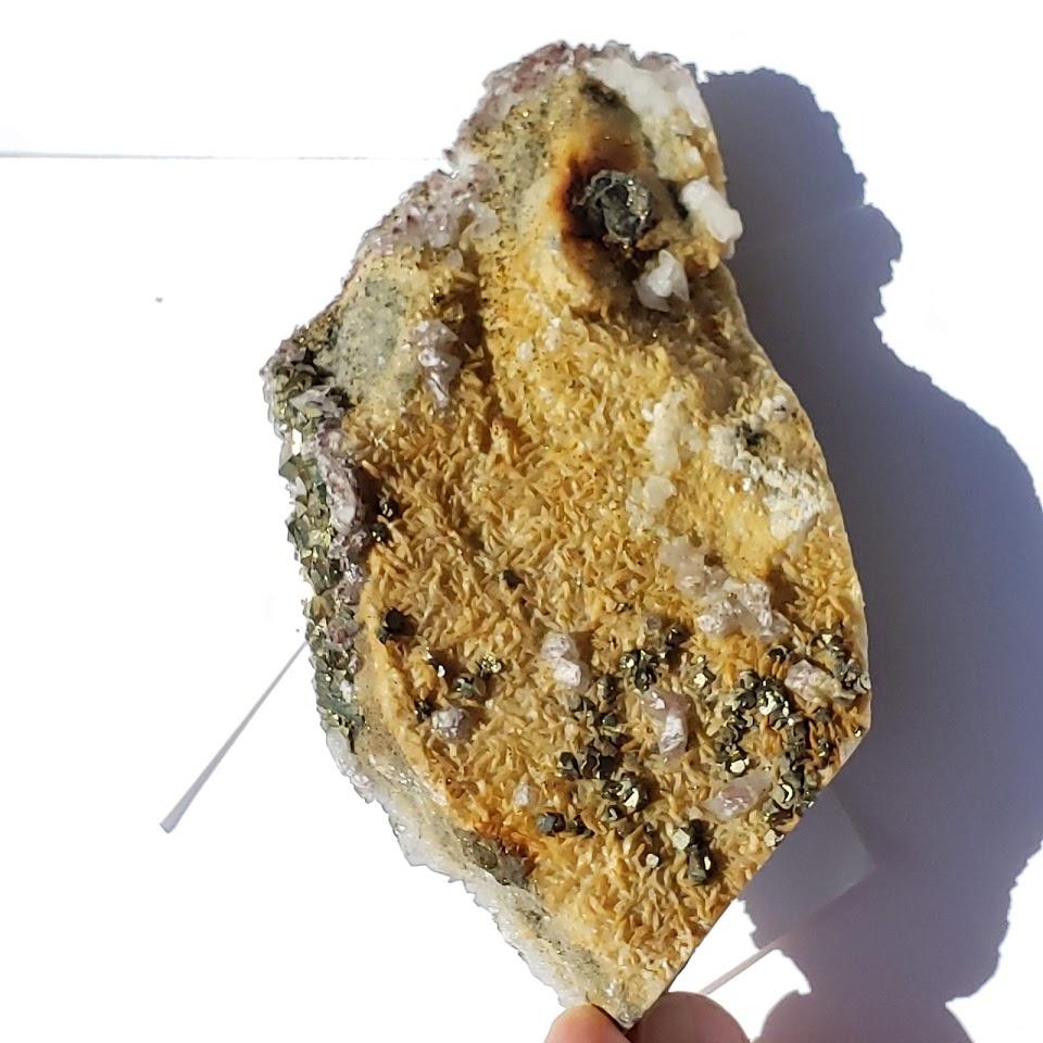Golden Pyrite & Clear Quartz Large Cluster Specimen - Earth Family Crystals