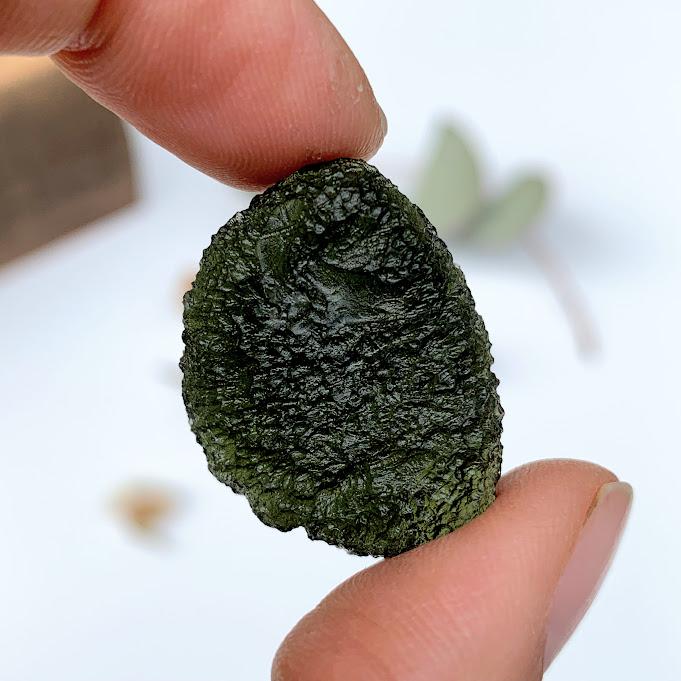 Genuine-High AA GRADE Moldavite Raw Specimen From Czech Republic #1 - Earth Family Crystals