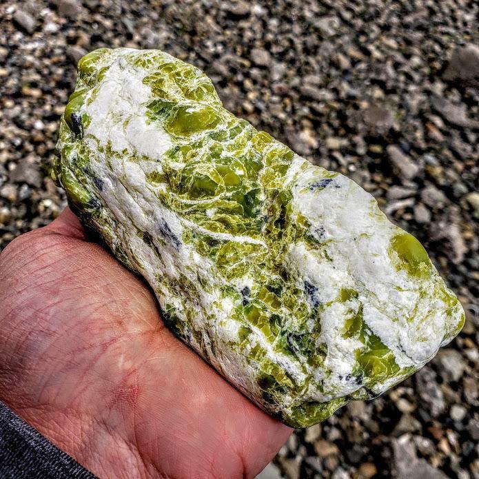 Chunky & Raw Smooth Green Serpentine Specimen From Washington, USA - Earth Family Crystals
