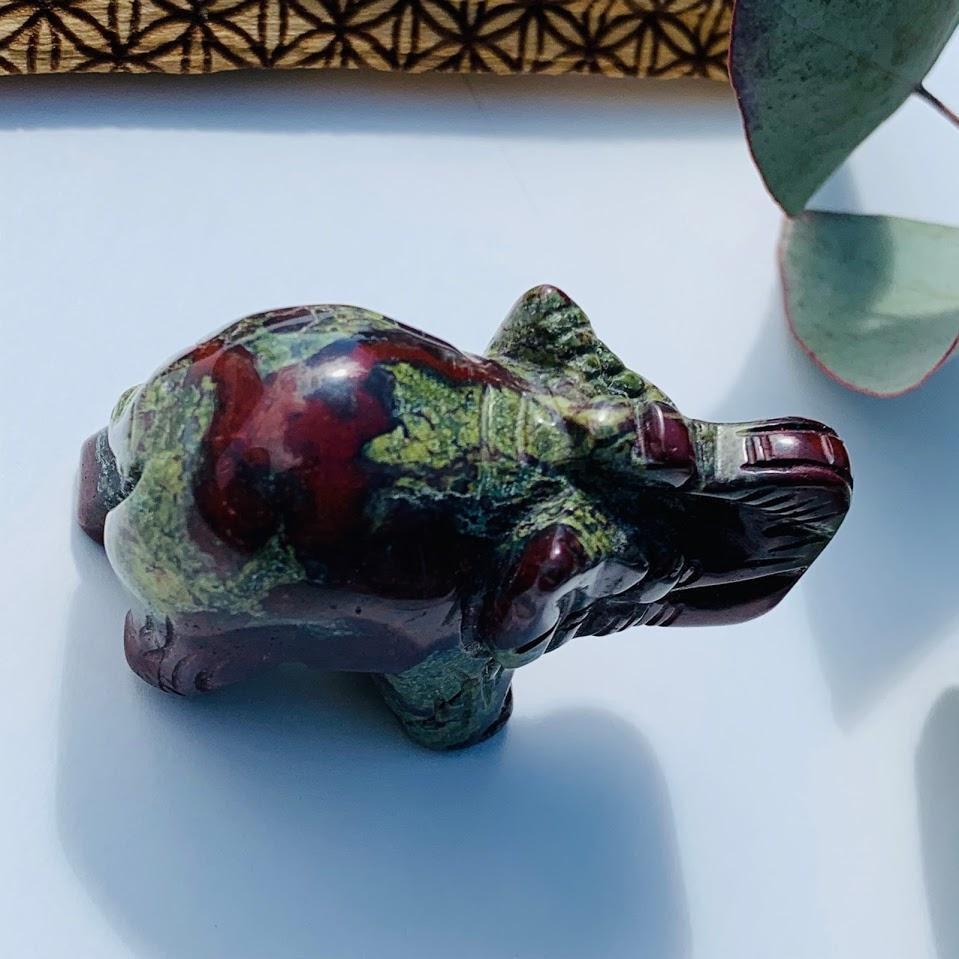 Dragon Blood Jasper Elephant Carving *REDUCED* - Earth Family Crystals