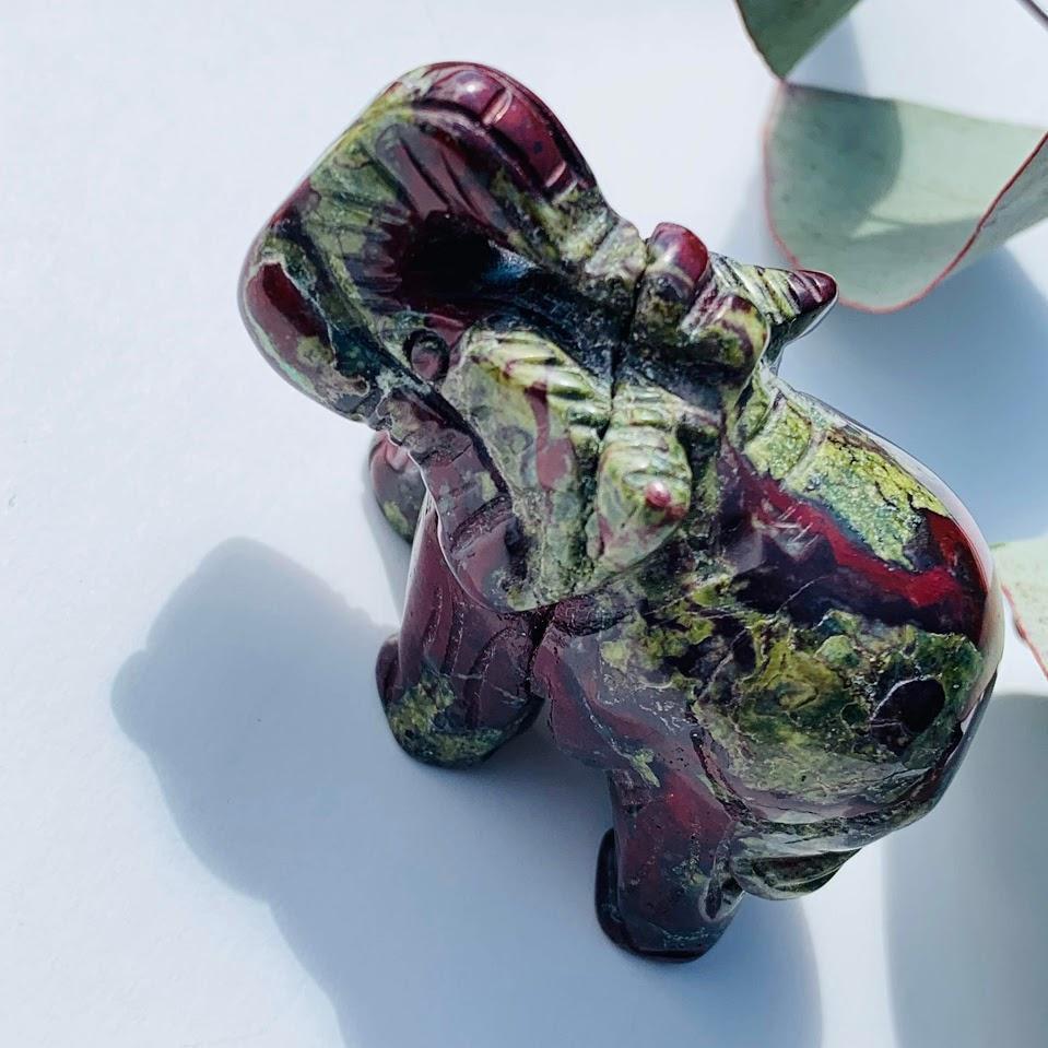 Dragon Blood Jasper Elephant Carving *REDUCED* - Earth Family Crystals