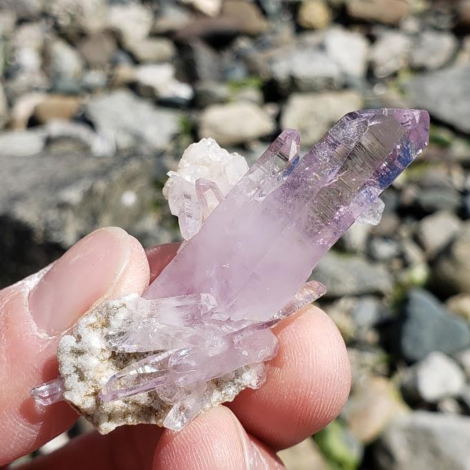Brilliant Lavender Vera Cruz Amethyst Cluster & Druzy Rock Matrix - Earth Family Crystals